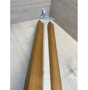 Клён Печёный 180гр/Клён Белый Явор, Волнистый заготовка для переклеенного грифа электрогитары Радиал АА Волна ААА 23х(45-28-45)х750 мм - из 3х частей-6