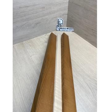 Клён Волнистый Печёный 180гр/Клён Белый Явор, Волнистый заготовка для переклеенного грифа электрогитары Радиал АА Волна ААА 26х(42-22-42)х685 мм - из 3х частей-13