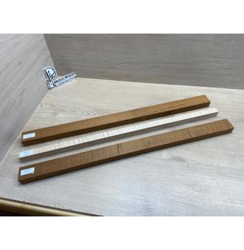 Клён Волнистый Печёный 180гр/Клён Белый Явор, Волнистый заготовка для переклеенного грифа электрогитары Радиал АА Волна ААА 26х(42-22-42)х685 мм - из 3х частей-16