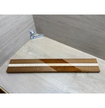 Клён Волнистый Печёный 180гр/Клён Белый Явор, Волнистый заготовка для переклеенного грифа электрогитары Радиал АА Волна ААА 26х(42-22-42)х685 мм - из 3х частей-18