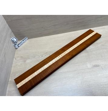 Клён Волнистый Печёный 180гр/Клён Белый Явор, Волнистый заготовка для переклеенного грифа электрогитары Радиал АА Волна ААА 26х(42-22-42)х685 мм - из 3х частей-17