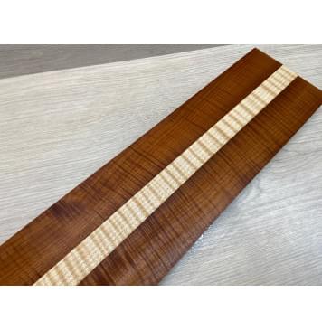 Клён Волнистый Печёный 180гр/Клён Белый Явор, Волнистый заготовка для переклеенного грифа электрогитары Радиал АА Волна ААА 26х(42-22-42)х685 мм - из 3х частей-20