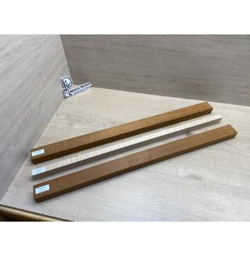 Клён Волнистый Печёный 180гр/Клён Белый Явор, Волнистый заготовка для переклеенного грифа электрогитары Радиал А Волна ААА 30х(42-19-42)х690 мм - из 3х частей (присутствуют сучки)-12