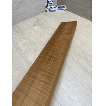 Клён Волнистый Печёный 180гр заготовка грифа для Безголовой гитары Радиал А Волна ААА 21х87-77х560 мм-6