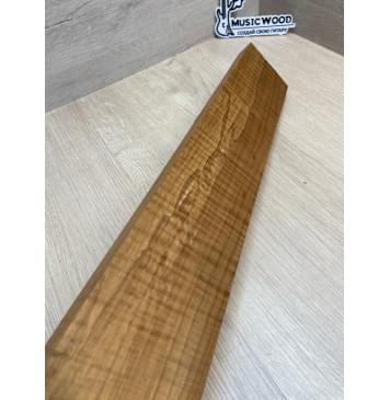Клён Волнистый Печёный 180гр заготовка грифа для Безголовой гитары Радиал А Волна ААА 21х87-77х560 мм-7