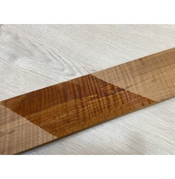 Клён Волнистый Печёный 180гр заготовка грифа для Безголовой гитары Радиал А Волна ААА 21х87-77х560 мм-13