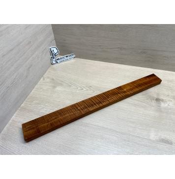 Клён Волнистый Печёный 180гр заготовка грифа для Безголовой гитары Радиал А Волна ААА 21х62-52х595 мм-0