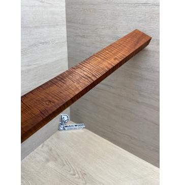 Клён Волнистый Печёный 180гр заготовка грифа для Безголовой гитары Смешанный АА Волна ААА 23.5х74-53х645 мм-14