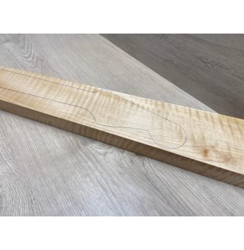 Клён Белый Явор, Волнистый заготовка грифа для электрогитары Смешанный ААА Волна ААА 29.5х102-75х790 мм-14