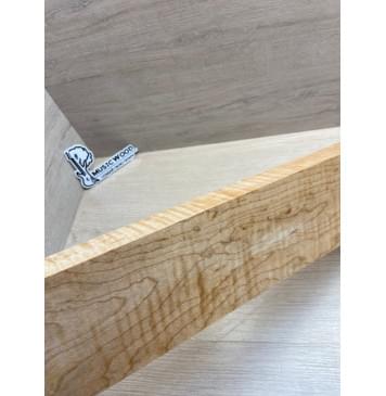 Клён Белый Явор, Волнистый заготовка грифа для электрогитары Тангент ААА Волна ААА 29.5х104-98х730 мм-22