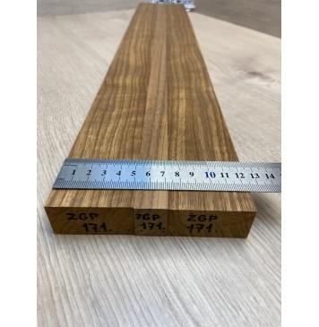 Корина (Лимба-Офрам) Печёная 180гр/Овенгкол заготовка для переклеенного грифа электрогитары Радиал АА 25.5х(50-19-50)х720 мм - из 3х частей-3