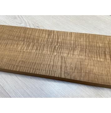 Клён Волнистый Печёный 180гр заготовка грифа для Безголовой гитары Радиал А Волна ААА 25х(49-25.5-49)х637 мм - из 3х частей (присутствуют сучки)-4