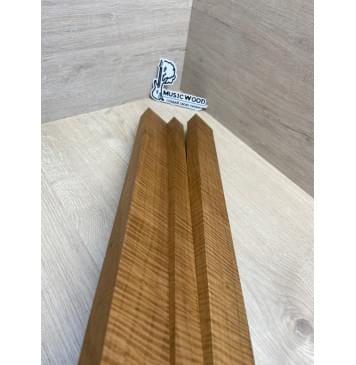 Клён Волнистый Печёный 180гр заготовка грифа для Безголовой гитары Радиал А Волна ААА 25х(49-25.5-49)х637 мм - из 3х частей (присутствуют сучки)-10