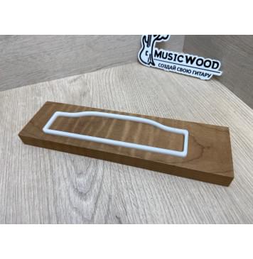 Клён Волнистый Печёный 180гр заготовка для бриджа акустической гитары Тангент ААА Волна ААА 16х60х220 мм-7