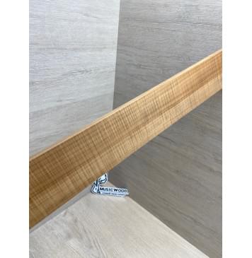 Клён Волнистый Печёный 180гр заготовка накладки для электрогитары Радиал АА Волна ААА 11х72-58х530 мм-10