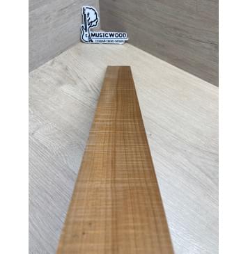 Клён Волнистый Печёный 180гр заготовка накладки для электрогитары Радиал АА Волна ААА 11х72-58х530 мм-12