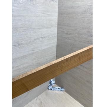 Клён Волнистый Печёный 180гр заготовка накладки для электрогитары Радиал А Волна ААА 11х63-54х550 мм-3