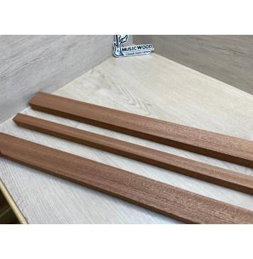 Сапели заготовка грифа для бас-гитары Радиал ААА 26х(46.5-23-46.5)х865 мм - из 3х частей-11