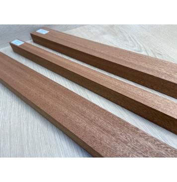 Сапели заготовка грифа для бас-гитары Радиал ААА 26х(46.5-23-46.5)х865 мм - из 3х частей-9