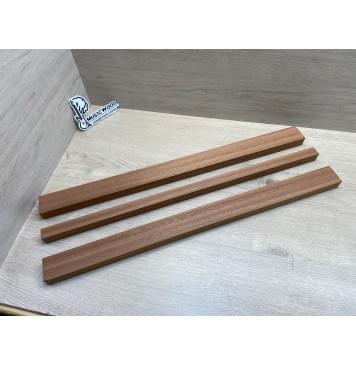 Сапели заготовка грифа электрогитары Радиал ААА 26х(47-23-47)х662 мм - из 3х частей-5