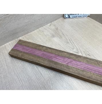 Овенгкол/Амарант заготовка для переклеенного грифа безголовой гитары Радиал ААА 23.5х(23.5-23.5-23.5)х592 мм - из 3х частей-3