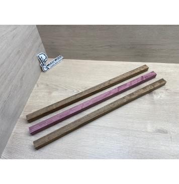 Овенгкол/Амарант заготовка для переклеенного грифа безголовой гитары Радиал ААА 23.5х(23.5-23.5-23.5)х592 мм - из 3х частей-4