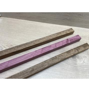 Овенгкол/Амарант заготовка для переклеенного грифа безголовой гитары Радиал ААА 23.5х(23.5-23.5-23.5)х592 мм - из 3х частей-7