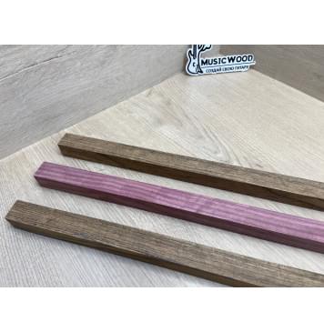 Овенгкол/Амарант заготовка для переклеенного грифа безголовой гитары Радиал ААА 23.5х(23.5-23.5-23.5)х592 мм - из 3х частей-8