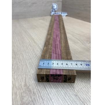 Овенгкол/Амарант заготовка для переклеенного грифа безголовой гитары Радиал ААА 23.5х(23.5-23.5-23.5)х592 мм - из 3х частей-2