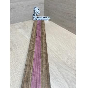 Овенгкол/Амарант заготовка для переклеенного грифа безголовой гитары Радиал ААА 23.5х(23.5-23.5-23.5)х592 мм - из 3х частей-6