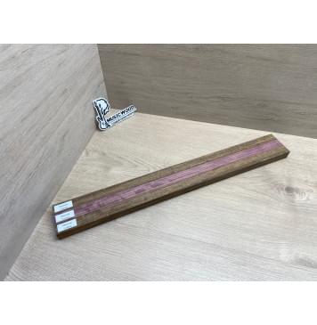 Овенгкол/Амарант заготовка для переклеенного грифа безголовой гитары Радиал ААА 23.5х(23.5-23.5-23.5)х592 мм - из 3х частей-10