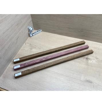 Овенгкол/Амарант заготовка для переклеенного грифа безголовой гитары Радиал ААА 23.5х(23.5-23.5-23.5)х592 мм - из 3х частей-9