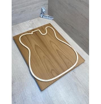 Клён Печёный 180 гр заготовка на топ Тангент ААА 20х170х445 мм - 2 шт.(книжкой)-1