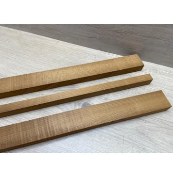 Клён Печёный 180гр заготовка для грифа электрогитары Радиал АА 23х(44.5-18.5-44.5)х710 мм - из 3х частей-9