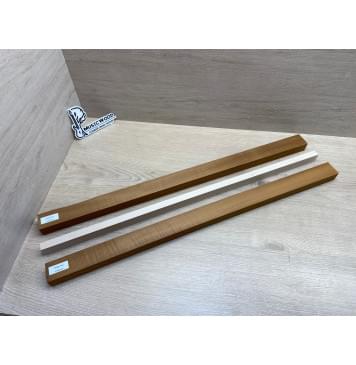 Клён Волнистый Печёный 180гр/Клён Белый заготовка для переклеенного грифа электрогитары Радиал АА 27х(40-16-40)х715 мм - из 3х частей-9