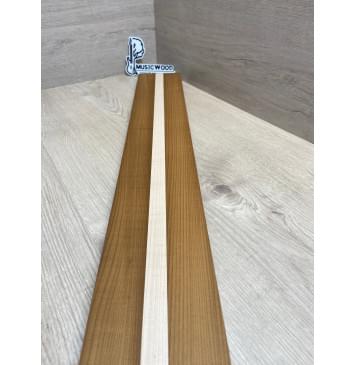 Клён Печёный 180гр/Клён Белый заготовка для переклеенного грифа электрогитары Радиал ААА 25х(42-18.5-42)х720 мм - из 3х частей-5