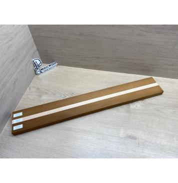 Клён Печёный 180гр/Клён Белый заготовка для переклеенного грифа электрогитары Радиал ААА 25х(42-18.5-42)х720 мм - из 3х частей-9