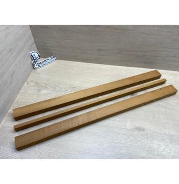 Клён Печёный 180гр заготовка для грифа электрогитары Радиал АА 26х(42-13-42)х715 мм - из 3х частей-6