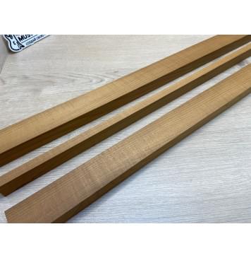 Клён Печёный 180гр заготовка для грифа электрогитары Радиал АА 26х(42-13-42)х715 мм - из 3х частей-4