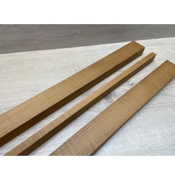 Клён Печёный 180гр заготовка для грифа электрогитары Радиал АА 26х(42-13-42)х715 мм - из 3х частей-8