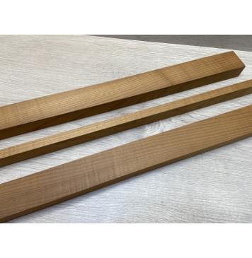 Клён Печёный 180гр заготовка для грифа электрогитары Радиал АА 26х(42-13-42)х715 мм - из 3х частей-12