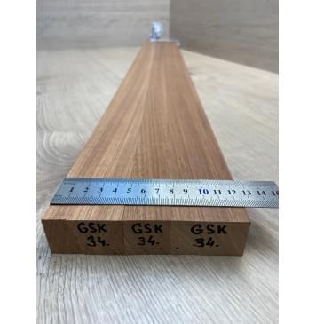 Сапели заготовка сквозного грифа гитары Радиал А 29х(47-28-47)х1015 мм - из 3х частей-4