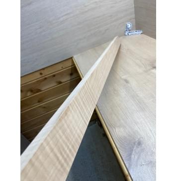 Клён Белый Явор, Волнистый заготовка для переклеенного сквозного грифа гитары Радиал А Волна ААА 20х57х126 мм-5