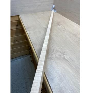 Клён Белый Явор, Волнистый заготовка для переклеенного сквозного грифа гитары Радиал А Волна ААА 20х57х126 мм-4