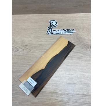 Зирикот заготовка накладки на головку грифа Смешанный АА 3.5х90-79х245 мм-2