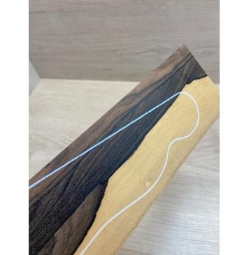 Зирикот заготовка накладки на головку грифа Смешанный АА 3.5х90-79х245 мм-1