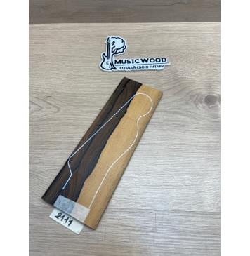 Зирикот заготовка накладки на головку грифа Смешанный АА 7х85-78х235 мм-0