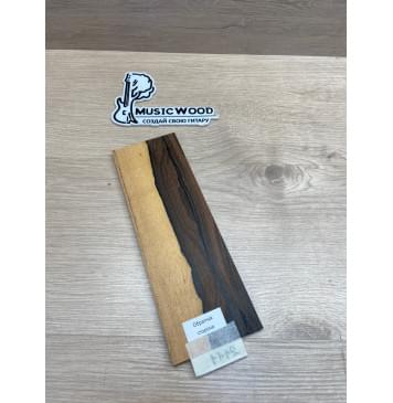 Зирикот заготовка накладки на головку грифа Смешанный АА 7х85-78х235 мм-1