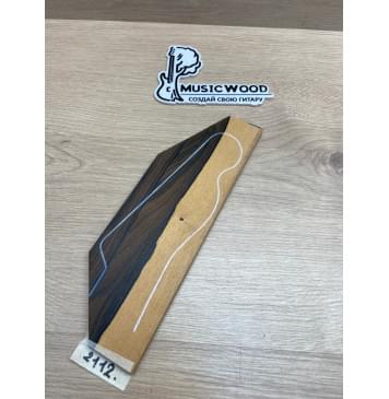 Зирикот заготовка накладки на головку грифа Смешанный АА 7х83-37х250 мм-0