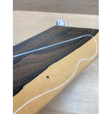 Зирикот заготовка накладки на головку грифа Смешанный АА 7х83-37х250 мм-1